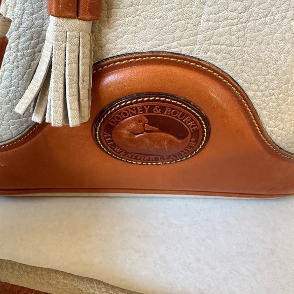 Dooney & Bourke Cream and Tan Leather Bucket Bag - Picture 11 of 11
